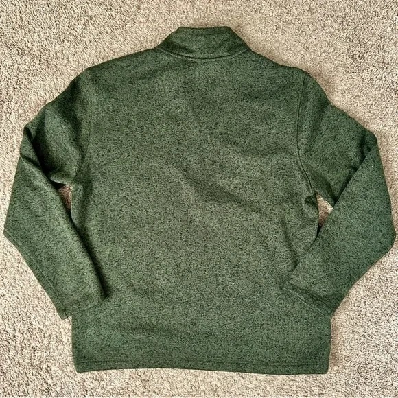 Eddie Bauer I Men's Green Textured Quarter Zip Fleece Pullover Sweater I Size XL - Picture 3 of 5